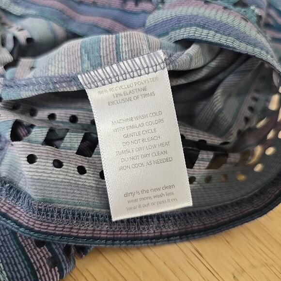 Toad‎ & Co Sunkissed Cut Out Mini Dress Size XS Blue Aztec Stretch UPF Outdoor - Picture 4 of 10